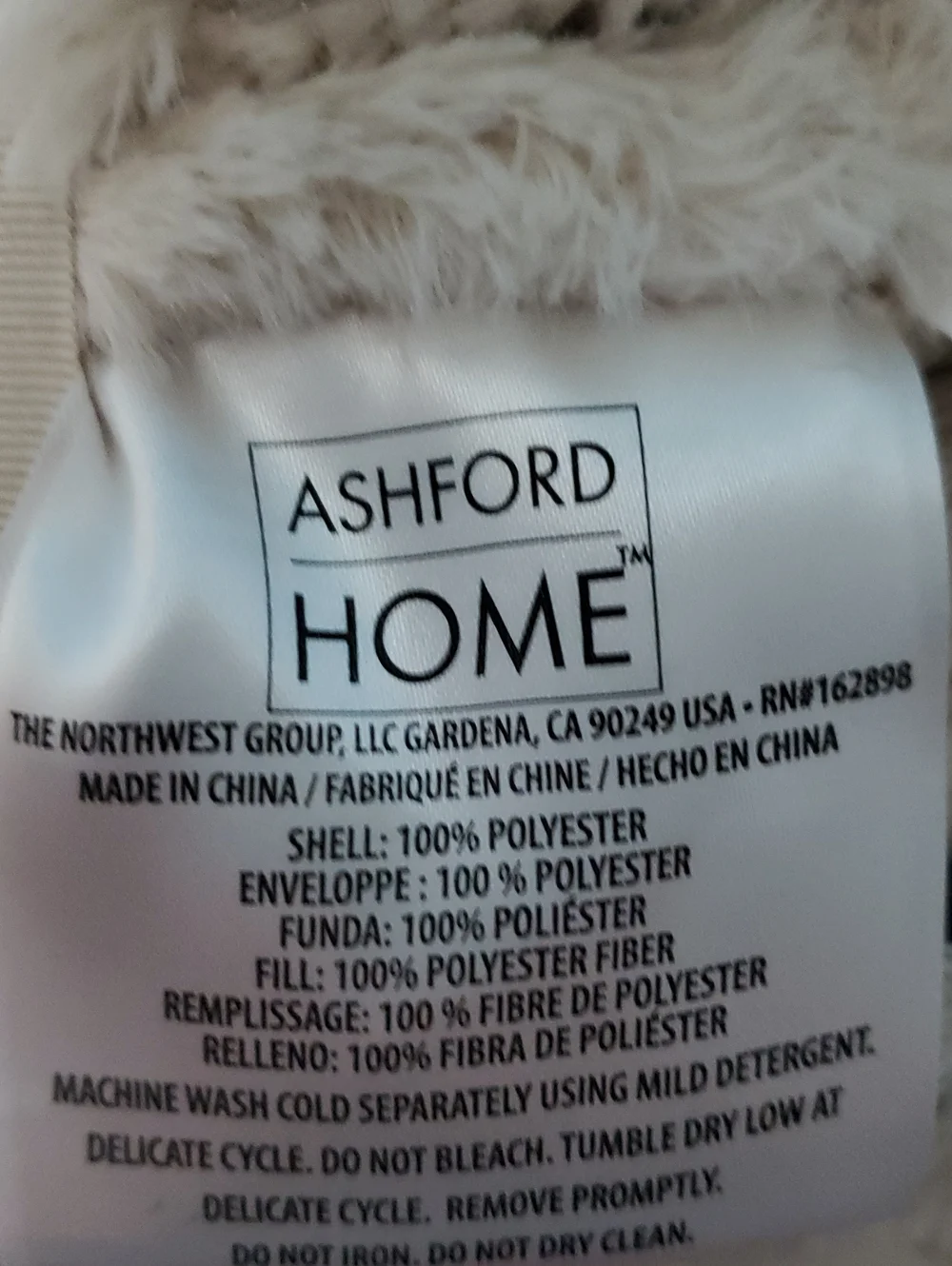 Embroidered Faux Fur Ghost Throw Blanket